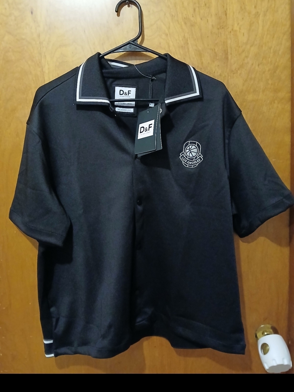 Men’s Black Polo with Contrast Piping